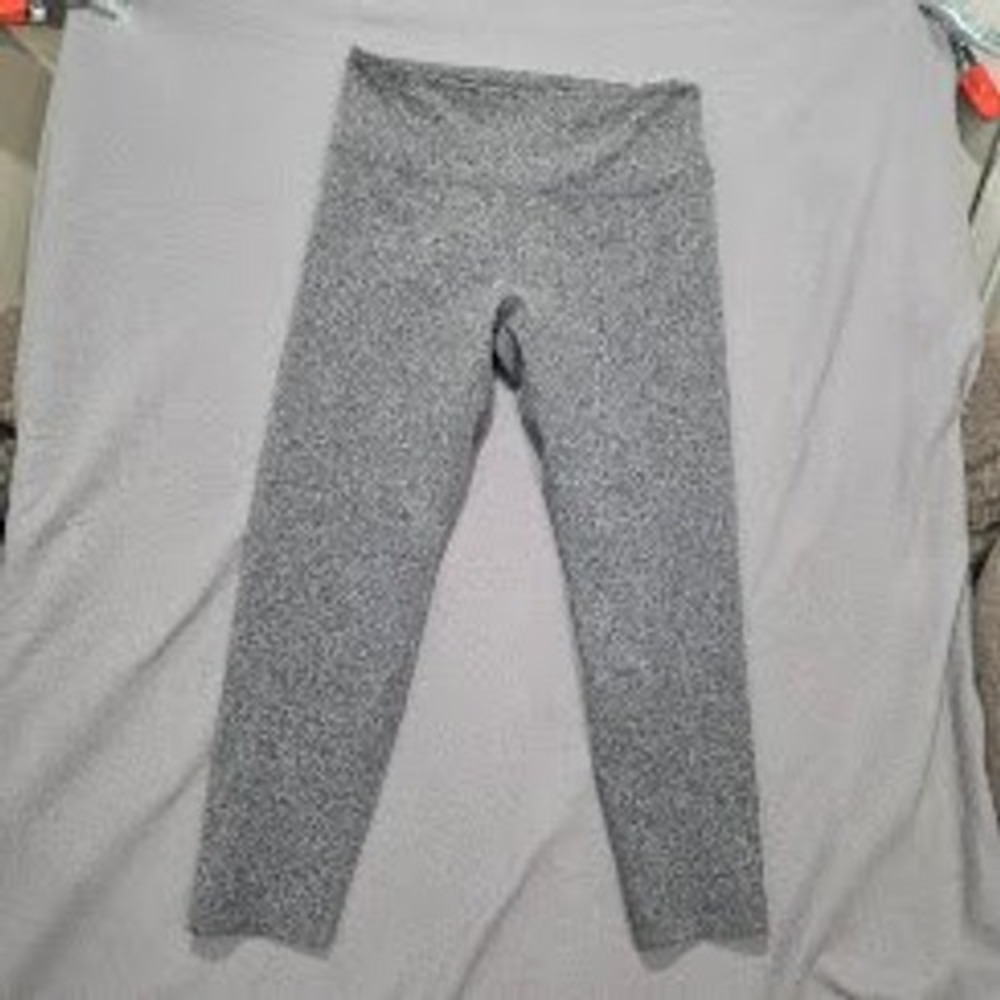 Zobha Grey Heather Space Dye High Waisted Leggings Womens XL Yoga Gym Pants